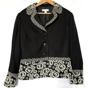 Coldwater Creek Womens Wool Blend Tapestry Blazer Size 6 Office Corpcore‎ Career